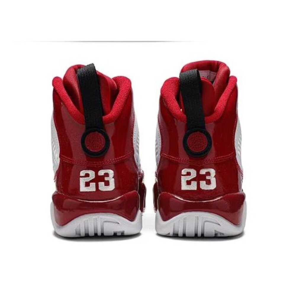 NIKE Kid's Jordan 9 Retro White Gym Red (PS) Size 12C - Picture 4 of 11